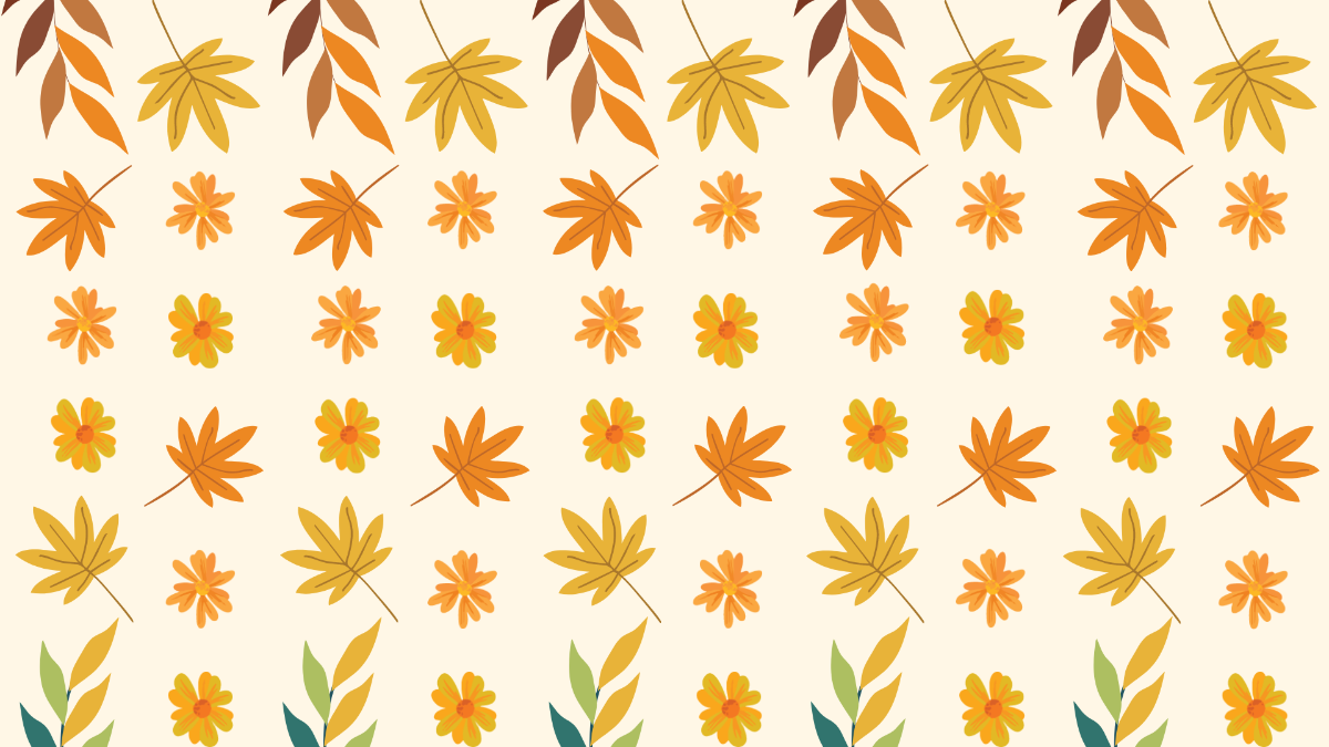 Fall Floral Pattern Background Template