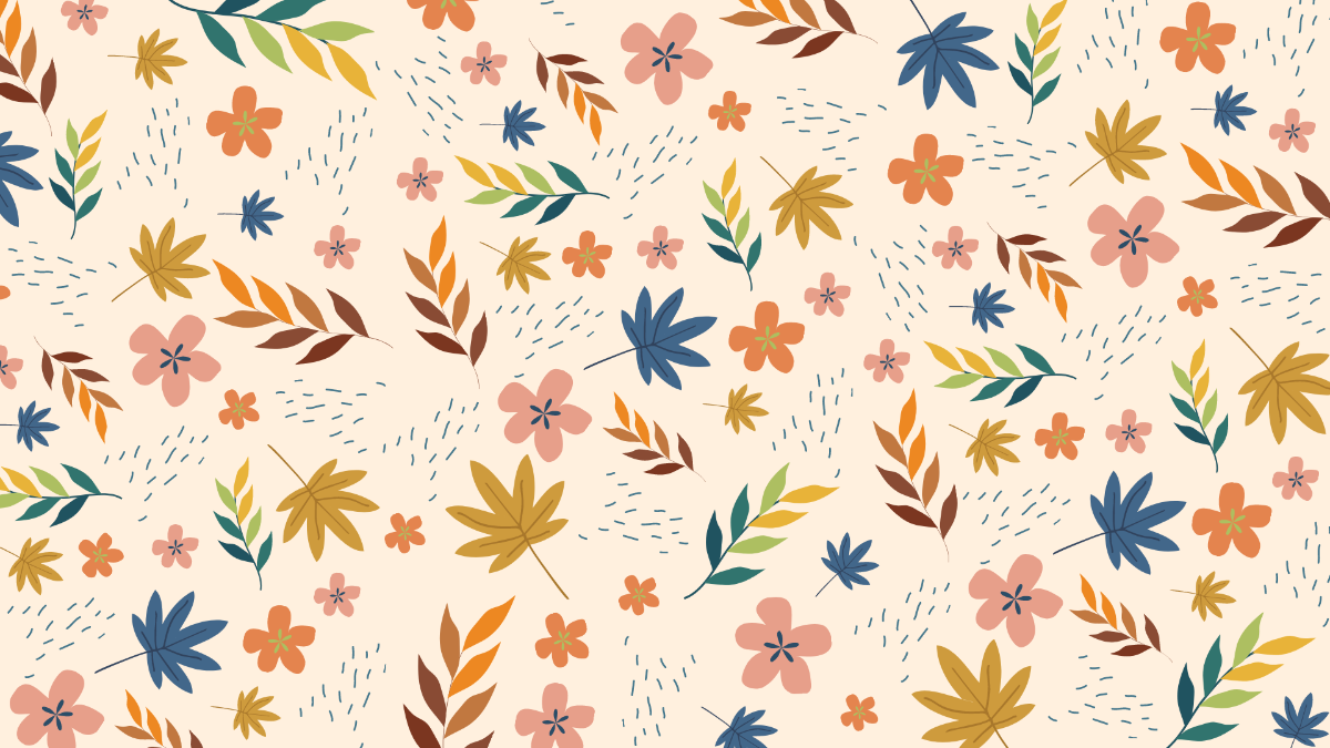 Autumn Floral Background Template