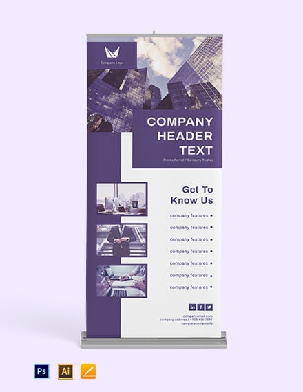 roll up banner template photoshop free download