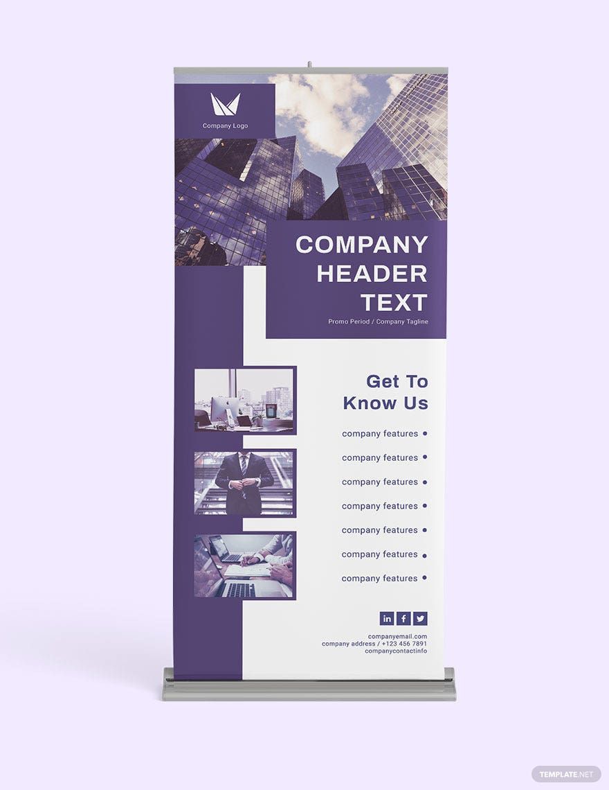 Blank Roll Up Banner Template
