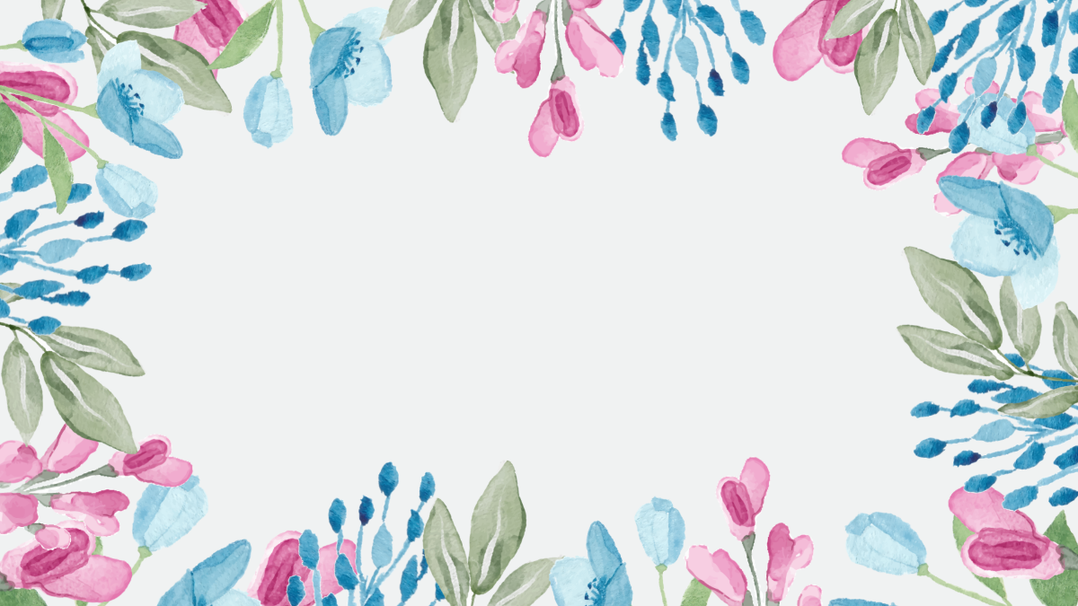 Watercolor Floral Invitation Background Template