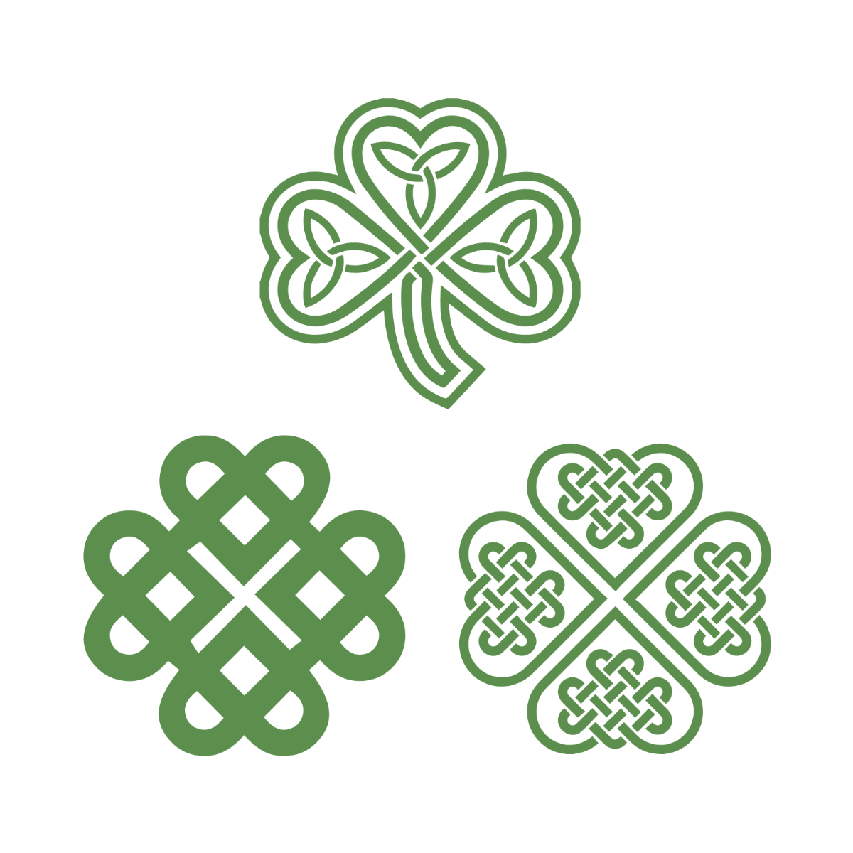 Free Celtic Clover Clipart Template