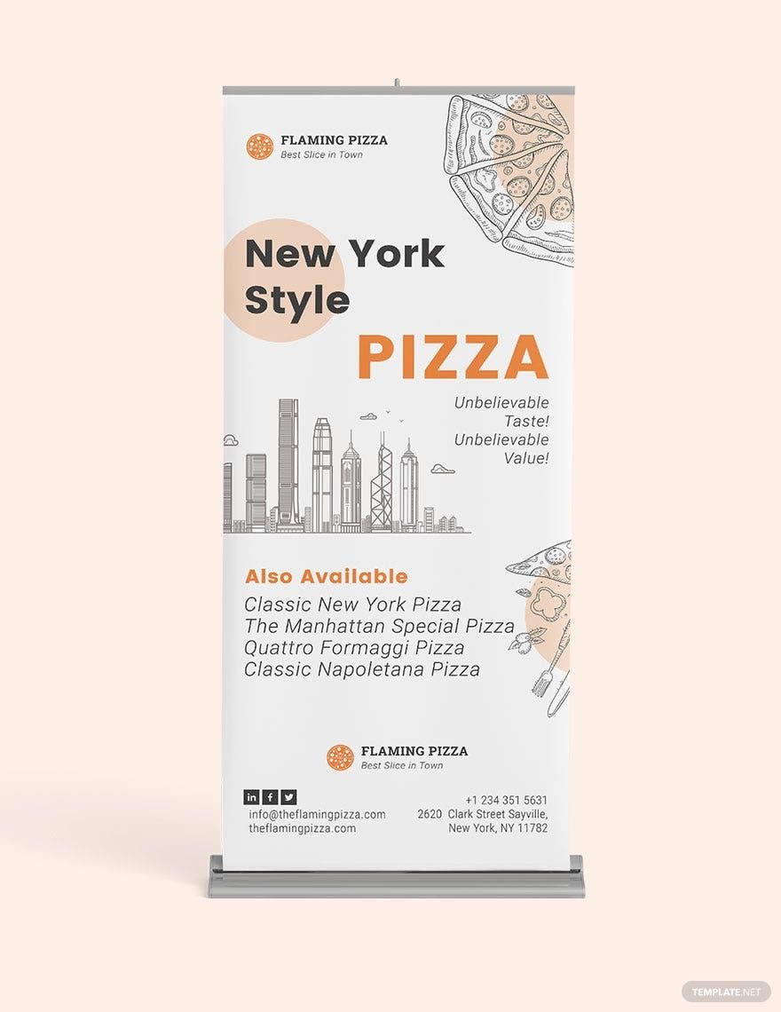 Pizza Roll Up Banner Template