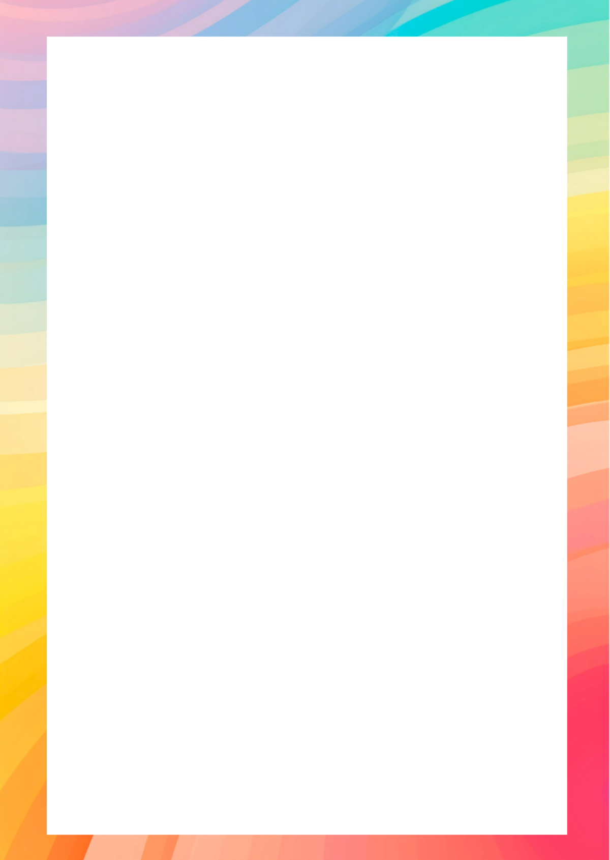 Free Colorful Page Border Template to Edit Online