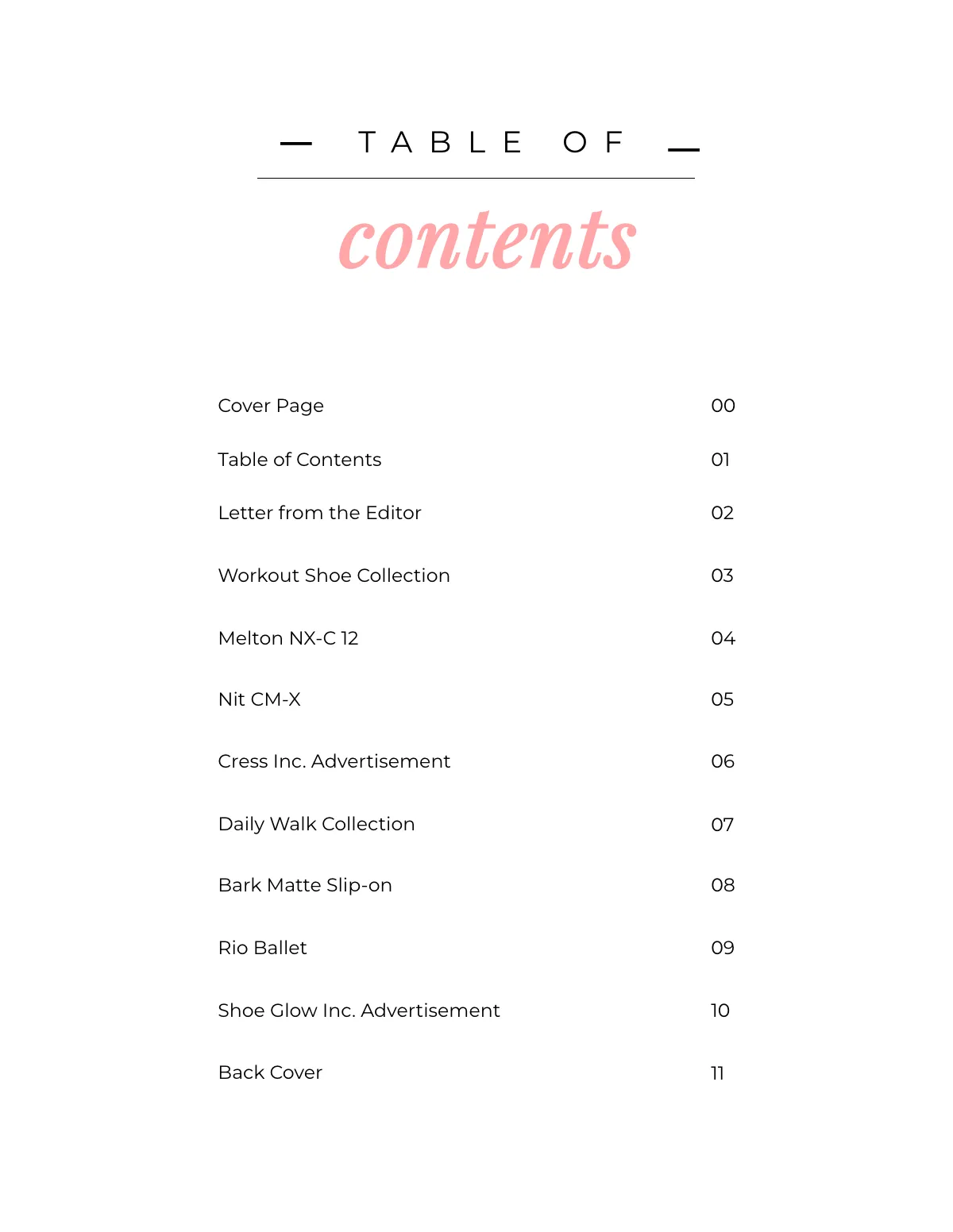 Free Women's Shoes Catalog Template to Edit Online