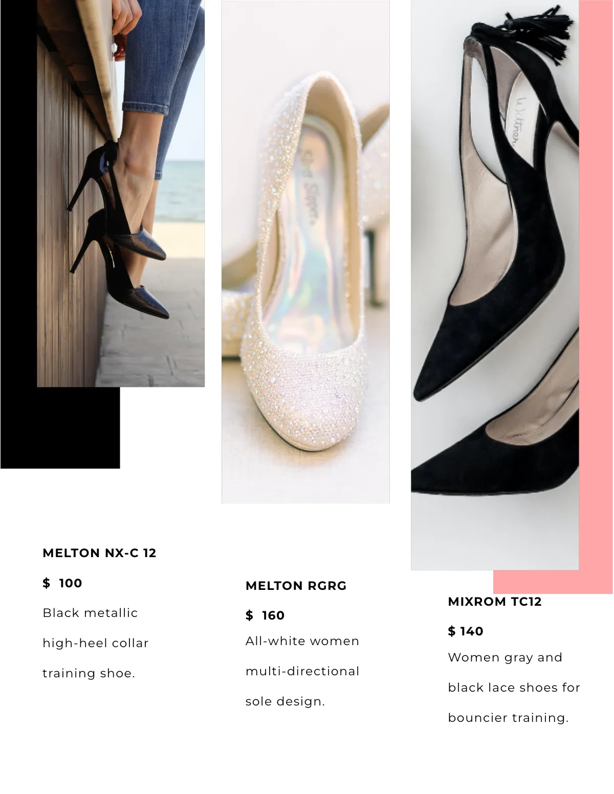 Free Women's Shoes Catalog Template to Edit Online