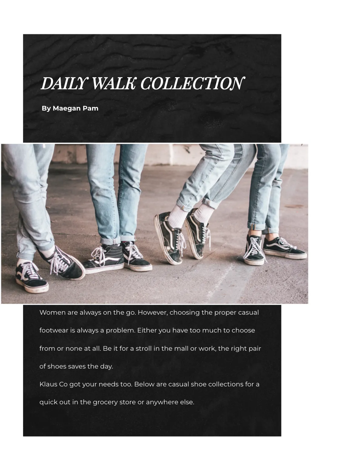 Free Women's Shoes Catalog Template to Edit Online