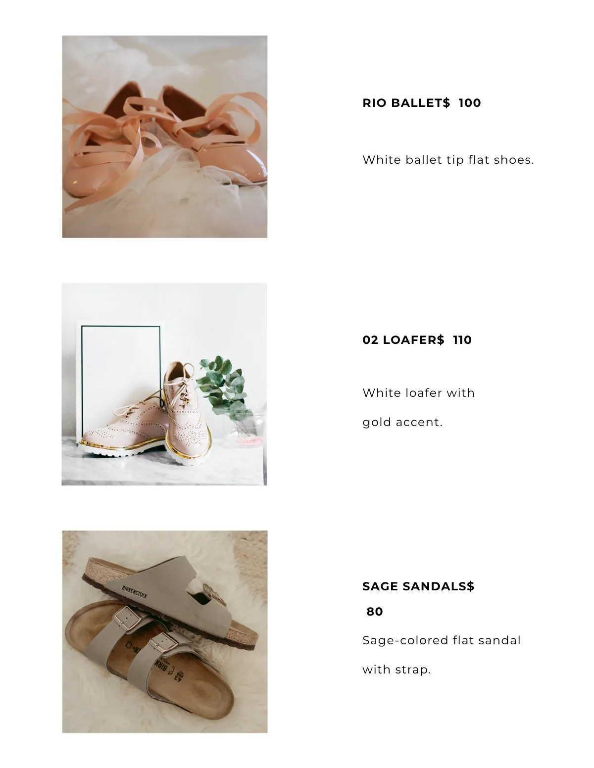 Free Women's Shoes Catalog Template to Edit Online