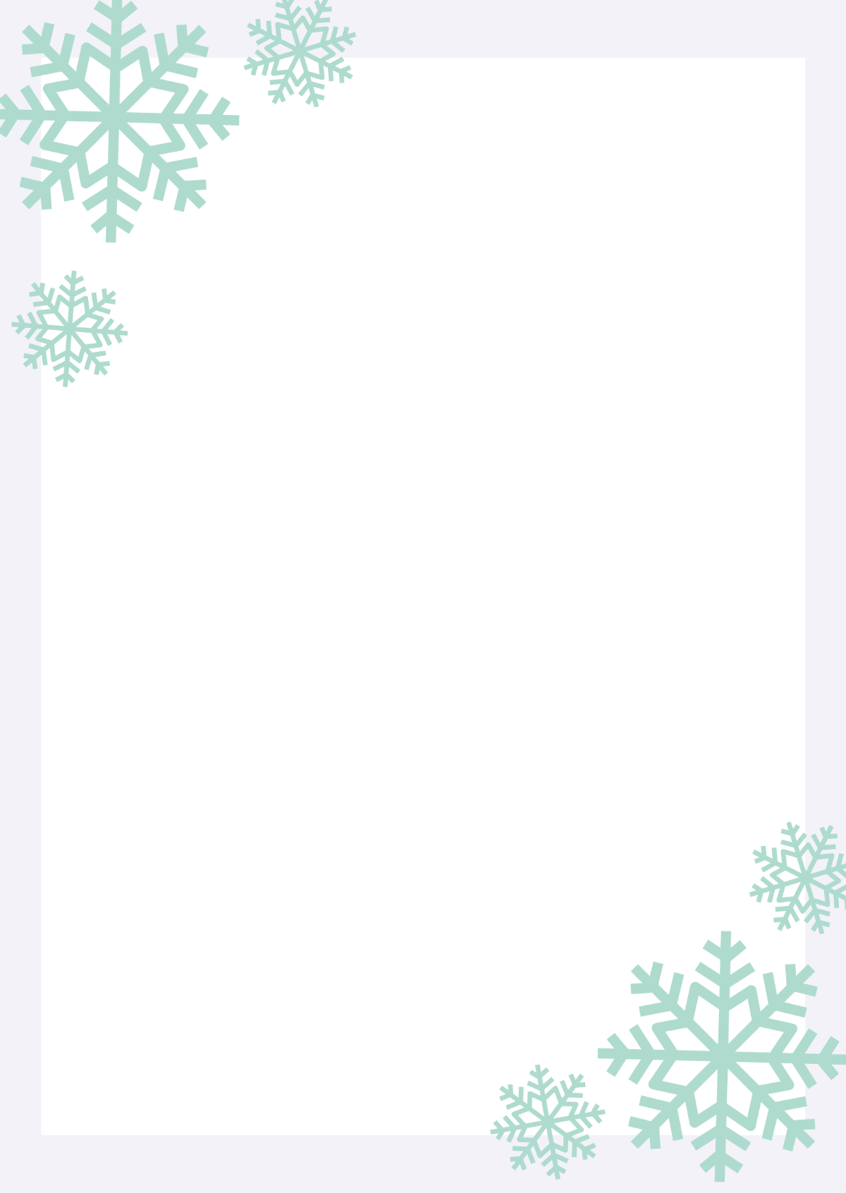 Snowflake Page Border Template