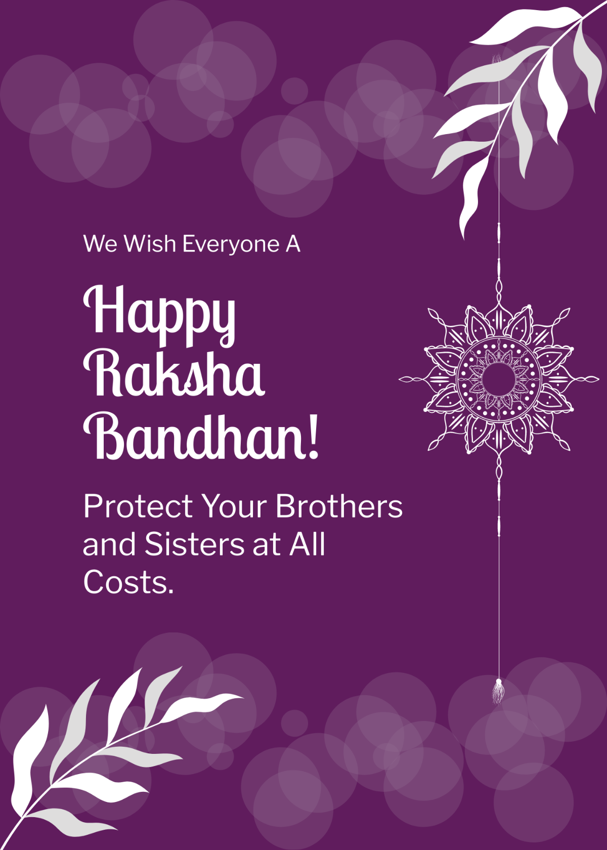 Raksha Bandhan Wishes Card Template