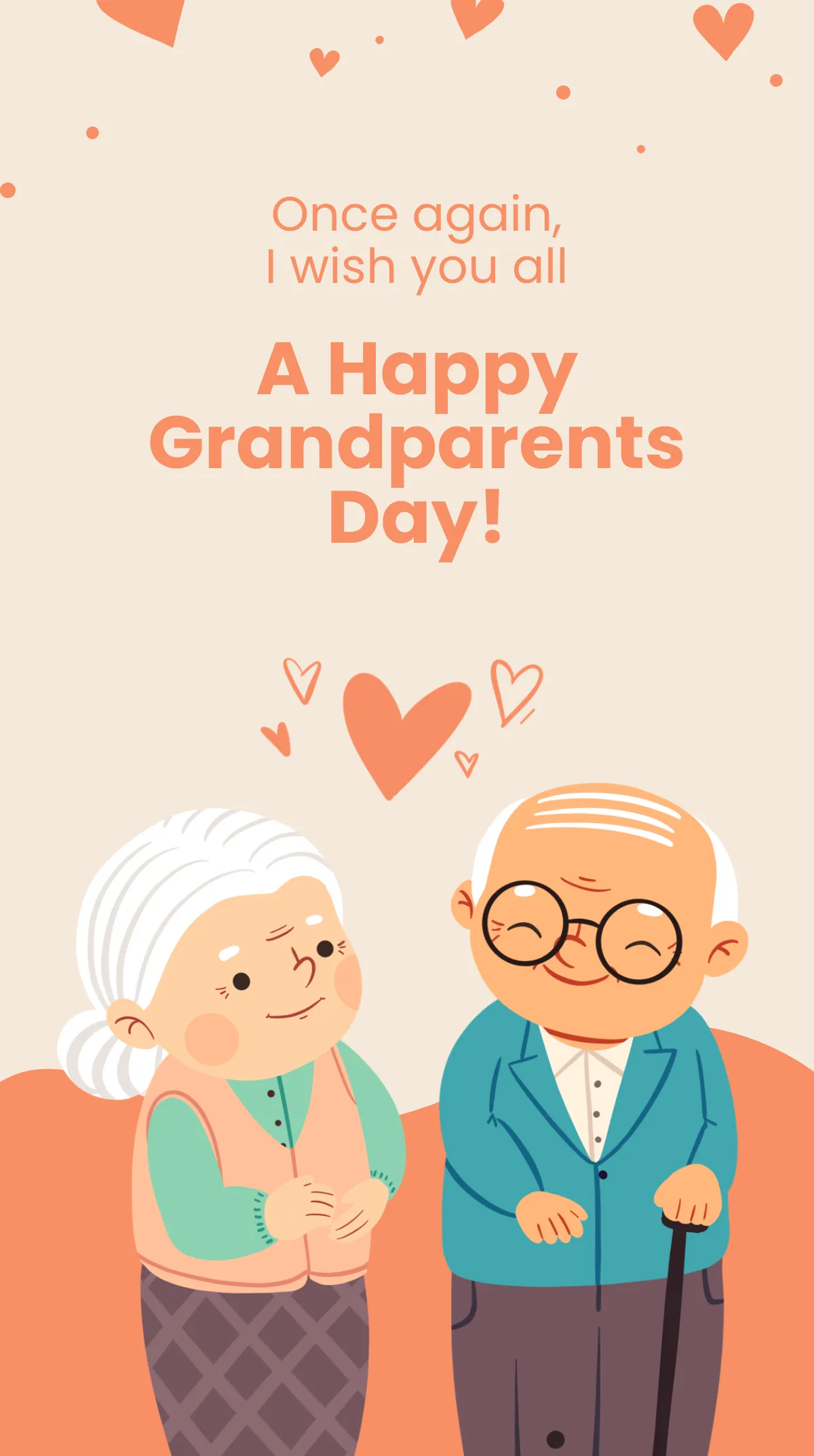 Free Happy Grandparents Day Instagram Story Template to Edit Online