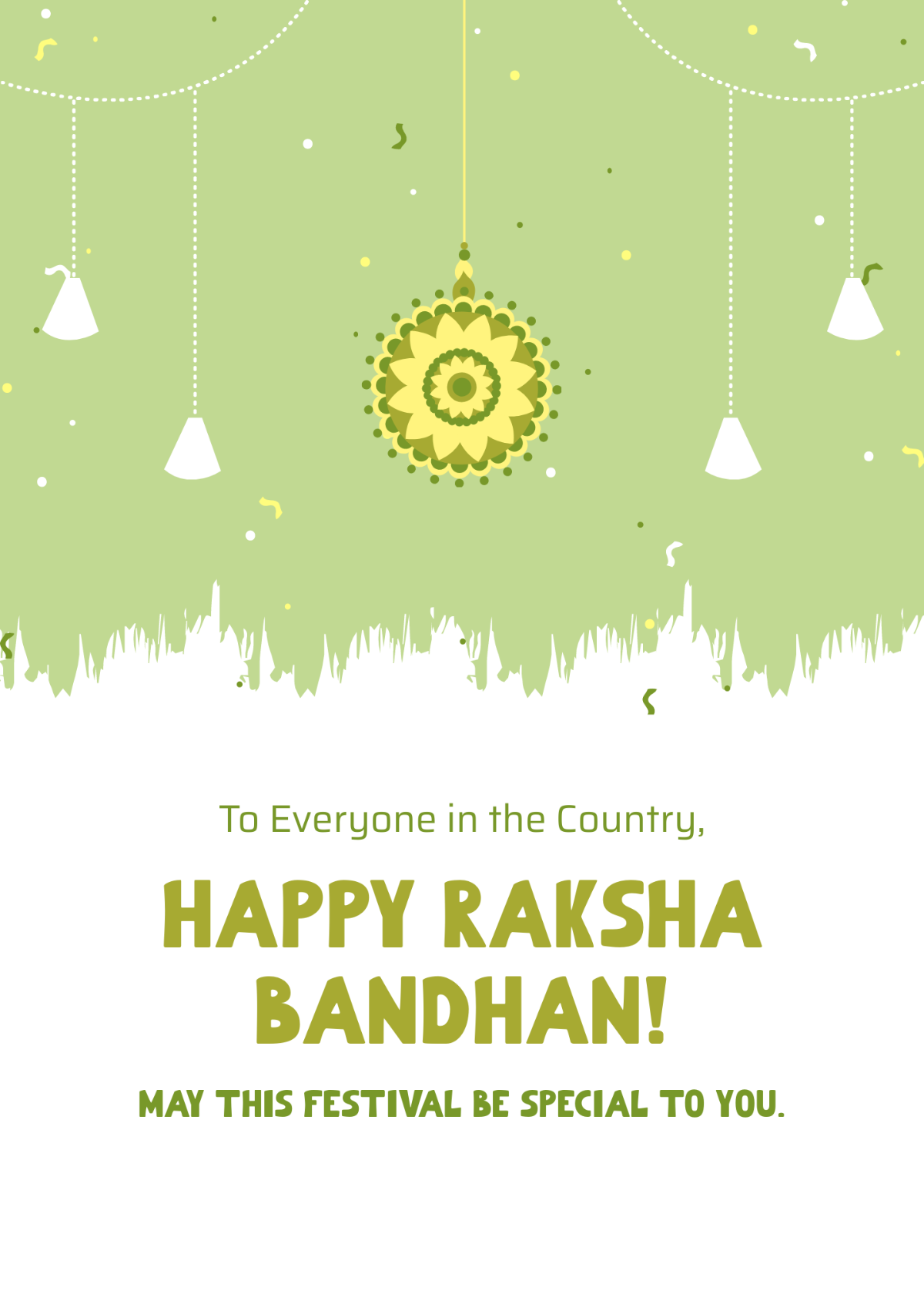 Raksha Bandhan Festival Greeting Card Template