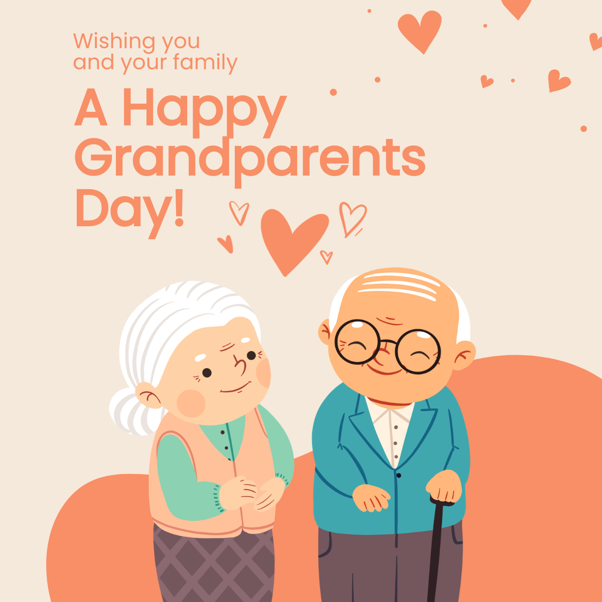 Happy Grandparents Day Linkedin Post Template