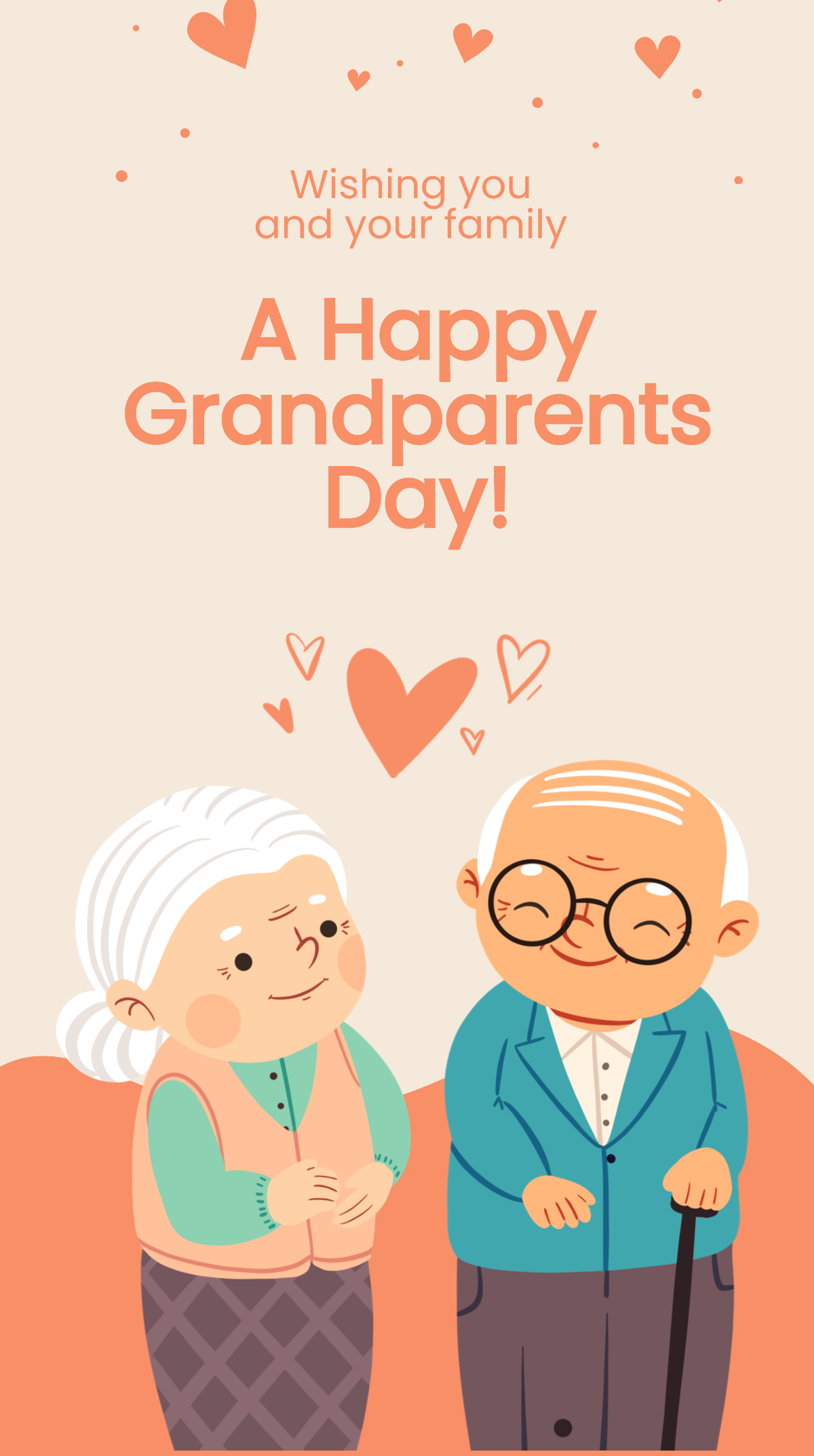 Free Happy Grandparents Day Whatsapp Post Template