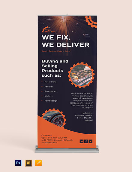 14 Free Roll Up Banner Templates Adobe Photoshop Psd Indesign Apple Pages Illustrator Template Net