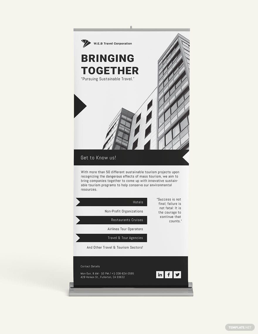 Corporate Hive Roll Up Banner Template