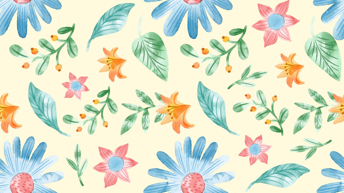 Seamless Spring Floral Background Template