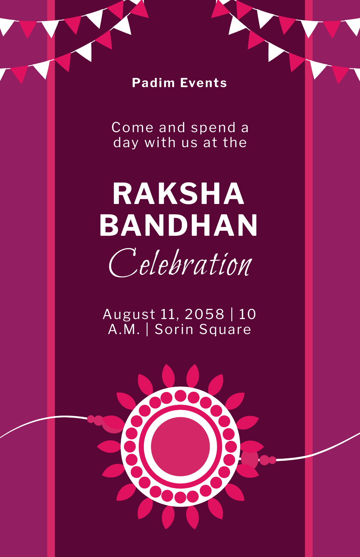 Raksha Bandhan Celebration Poster Template - Edit Online & Download