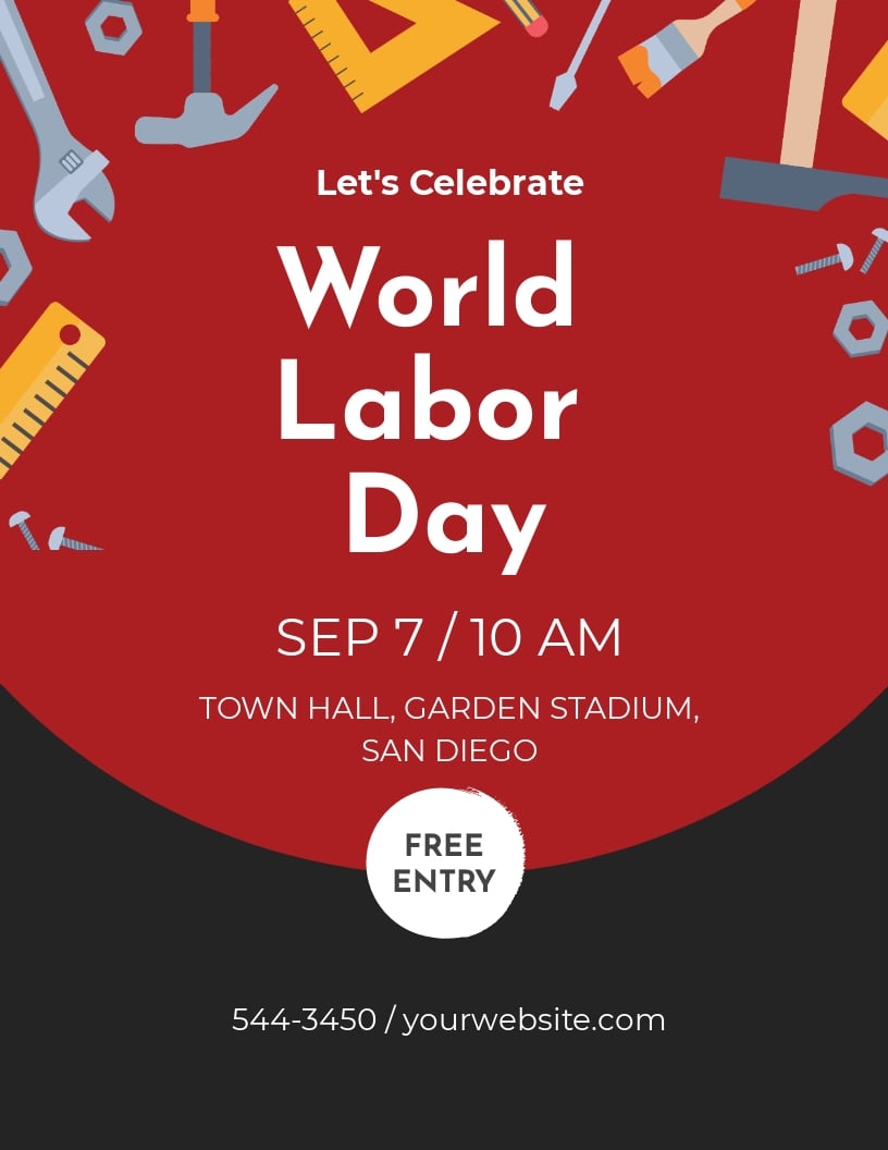 FREE Labor Day Flyer Template Word (DOC) PSD Apple (MAC) Pages
