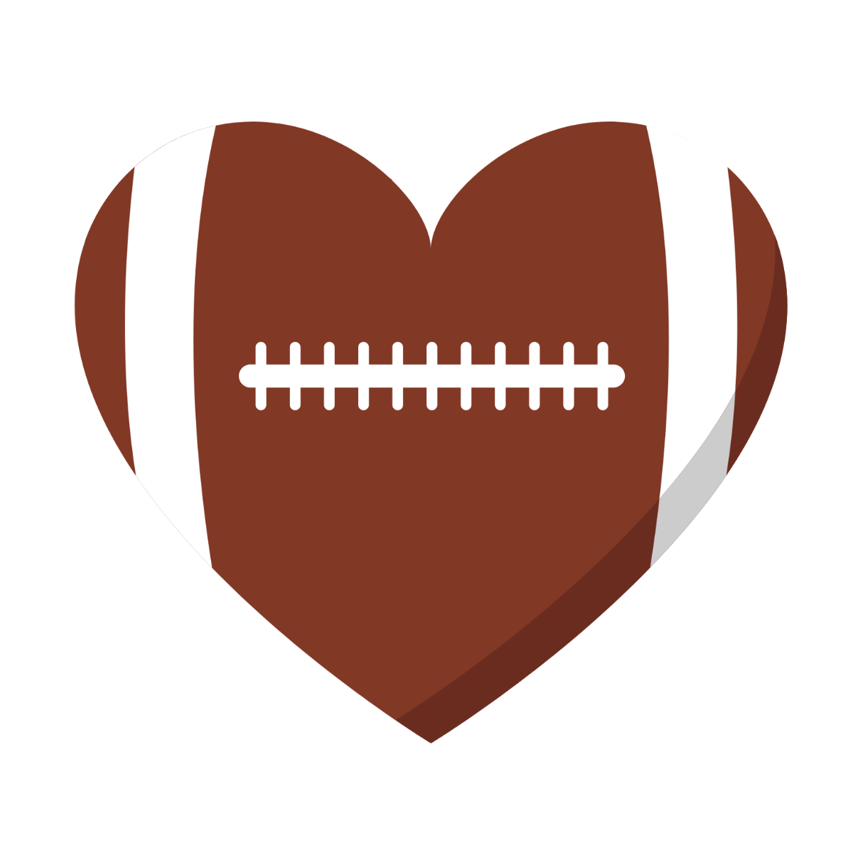 Football Heart Clipart Template