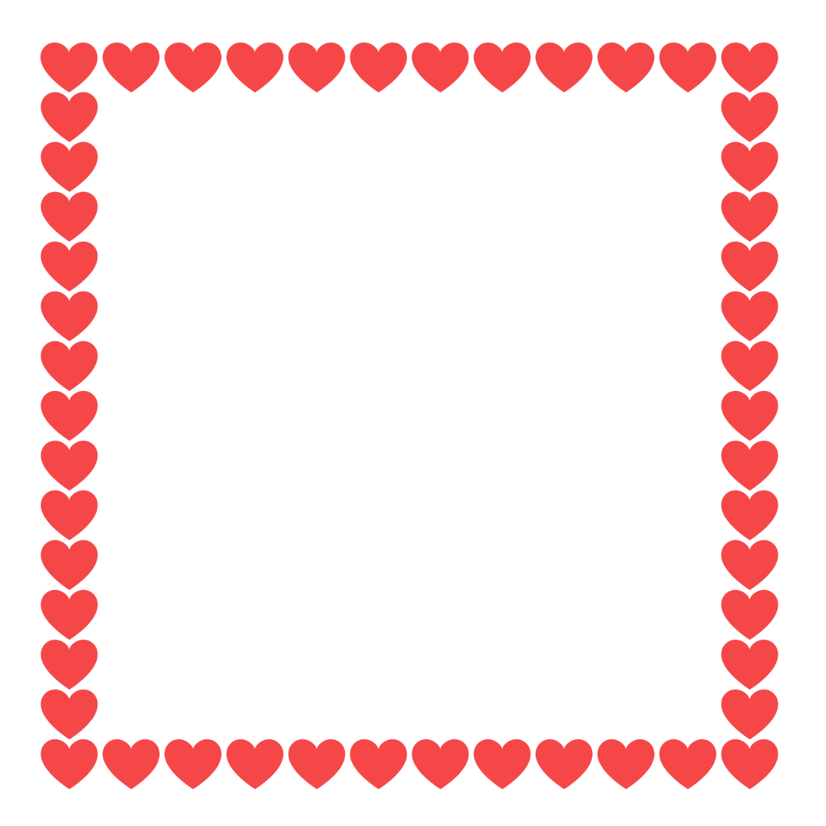 Heart Frame Clipart Template