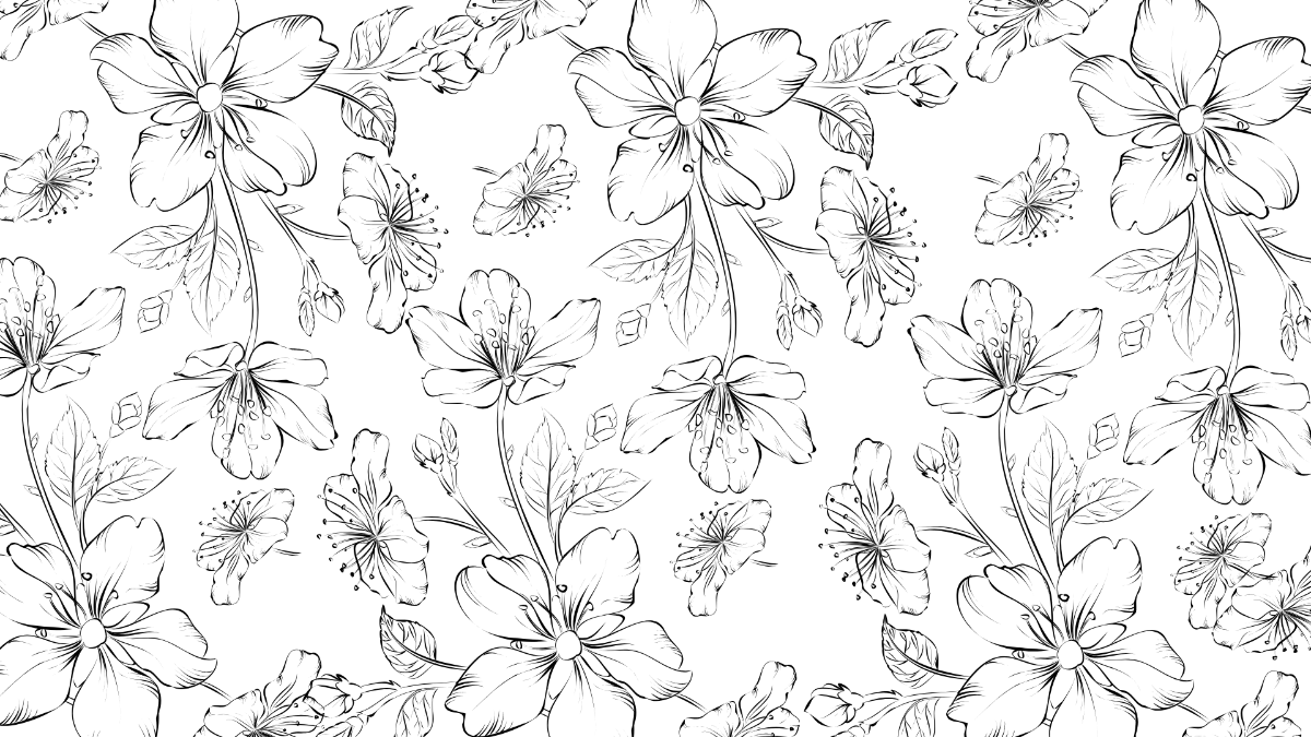 Seamless Black Floral Background Template