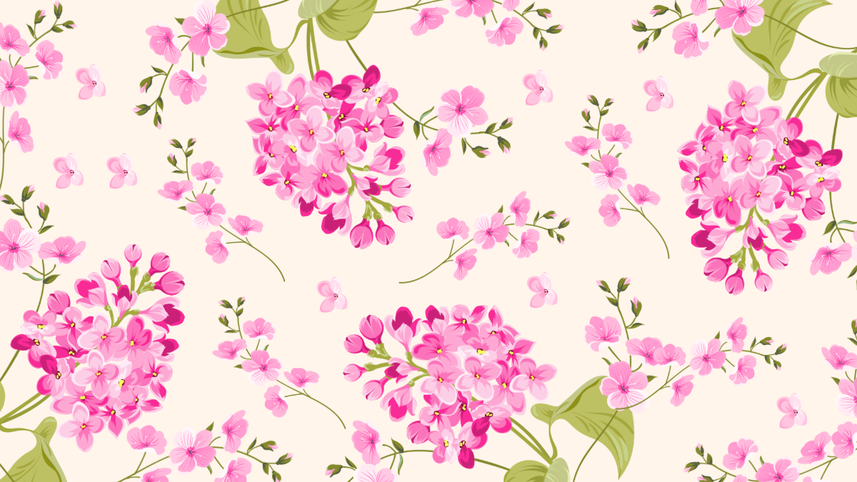 Light Pink Floral Background Template