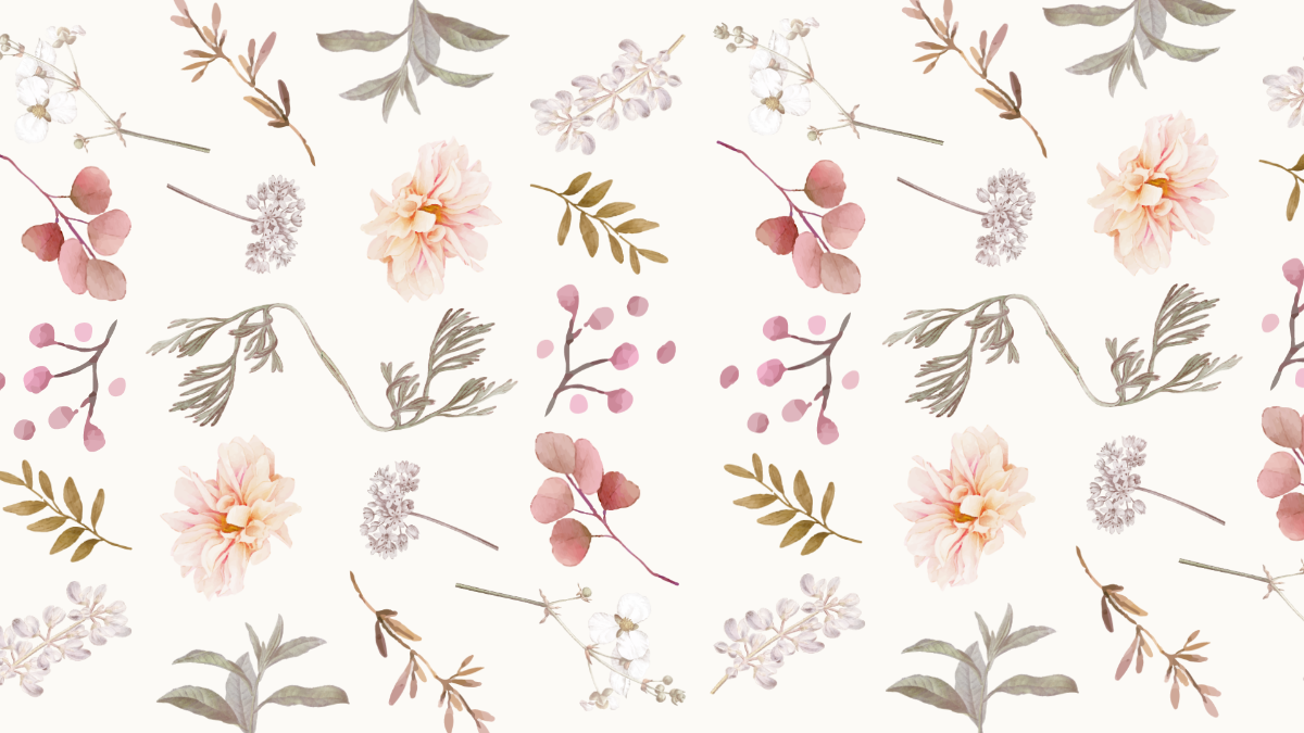 Fall Floral Background Template