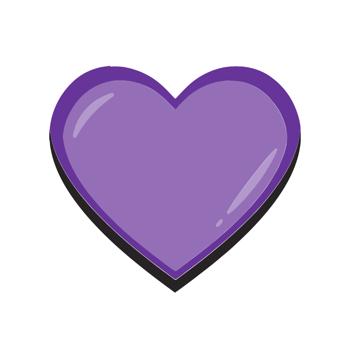 Free Purple Heart Clipart Template
