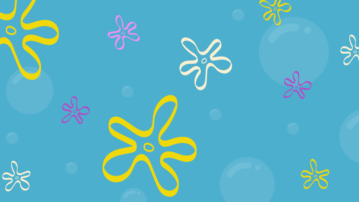 Spongebob Floral Background Template