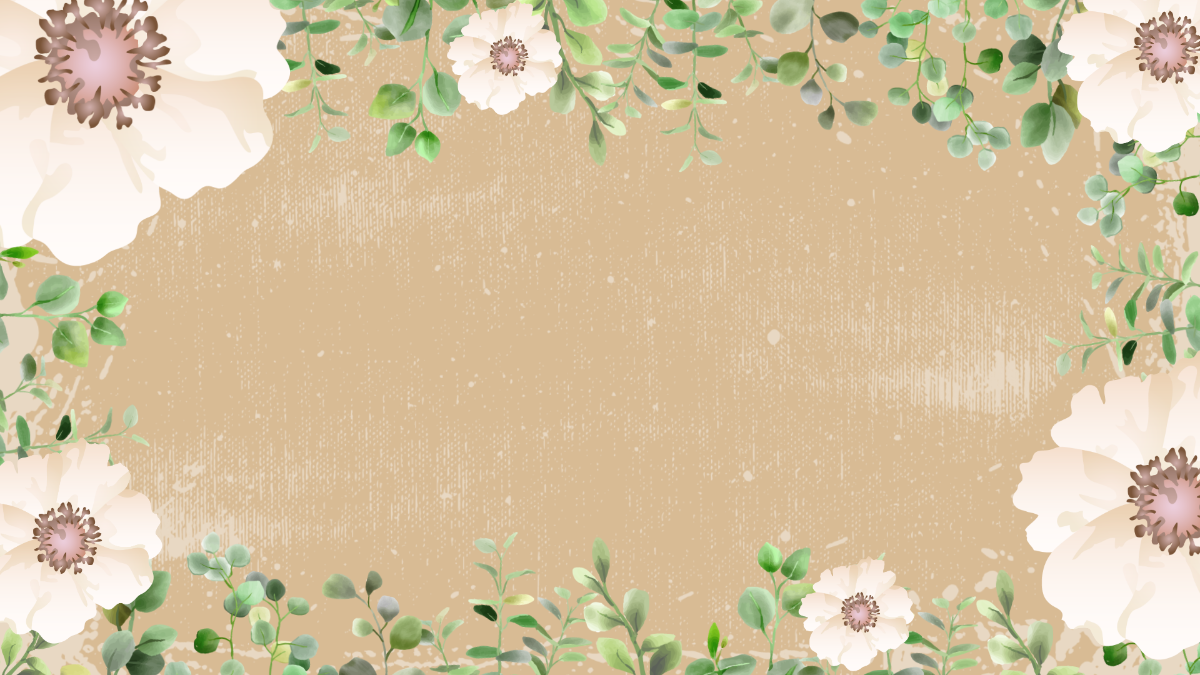 Rustic Spring Floral Background Template