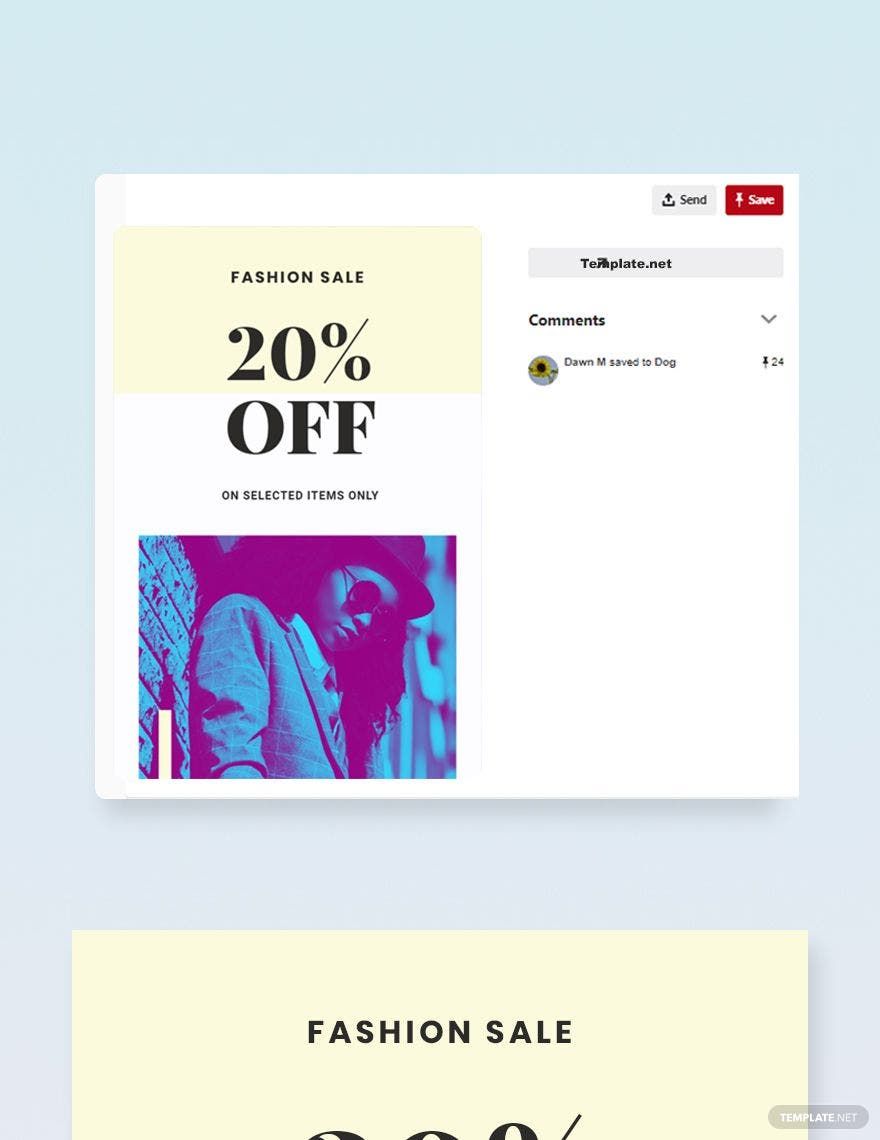 Fashion Clearance Sale Pinterest Pin Template