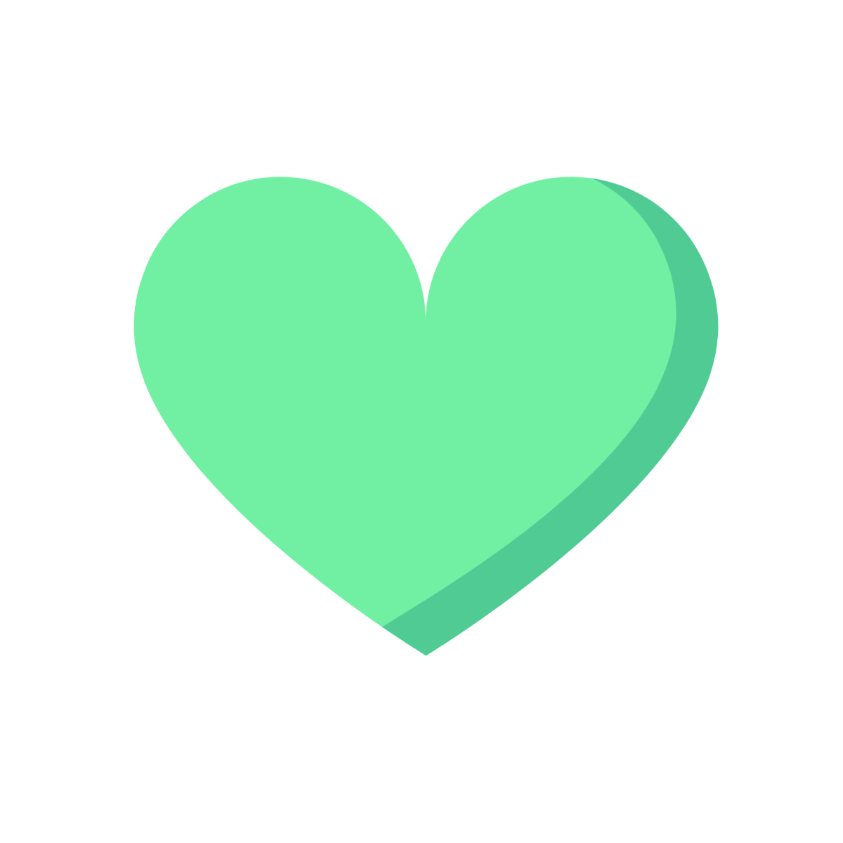 Green Heart Clipart Template