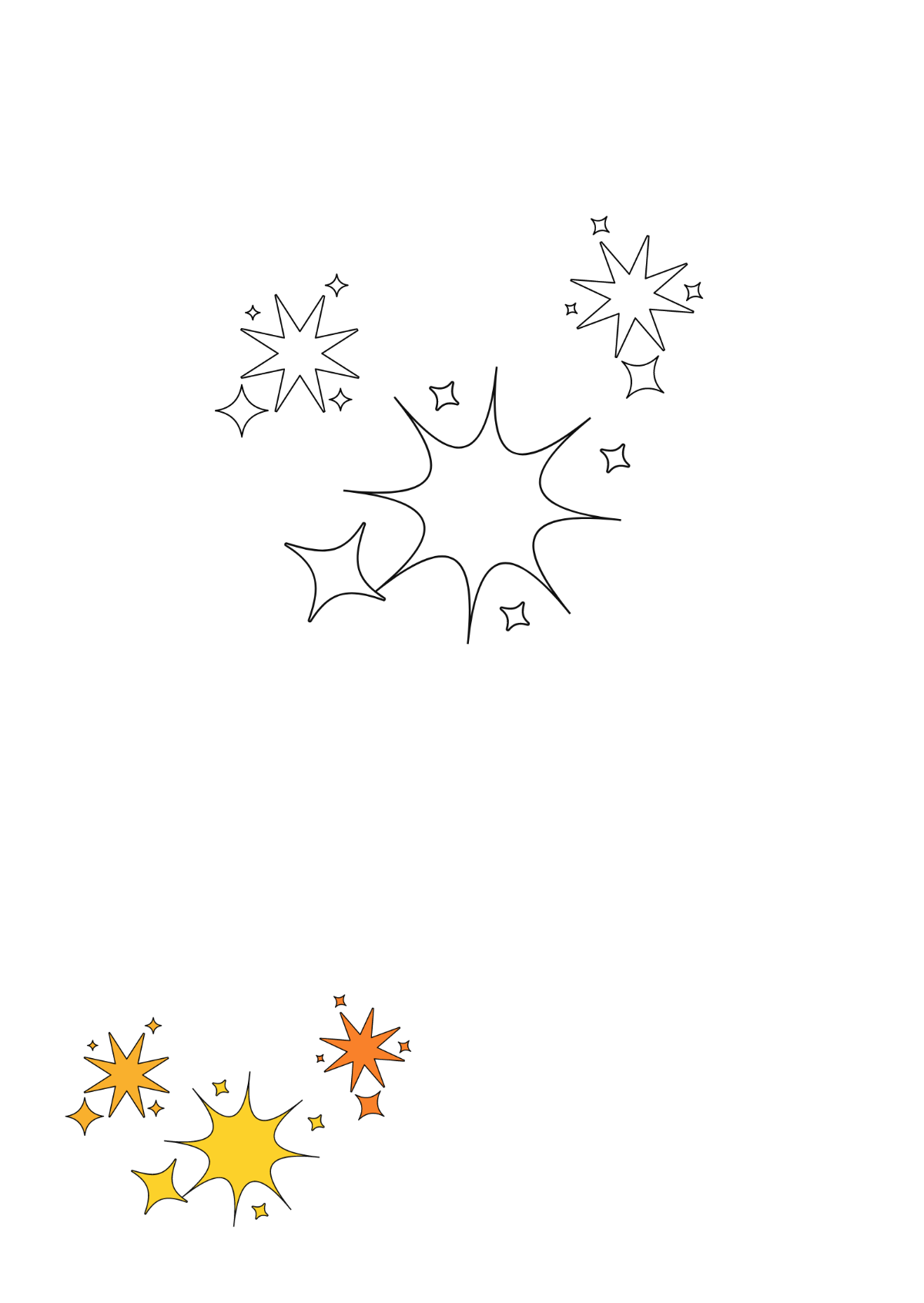 Free Little Sparkle Coloring Page Template