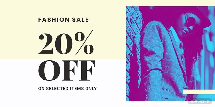 Fashion Clearance Sale Twitter Post Template