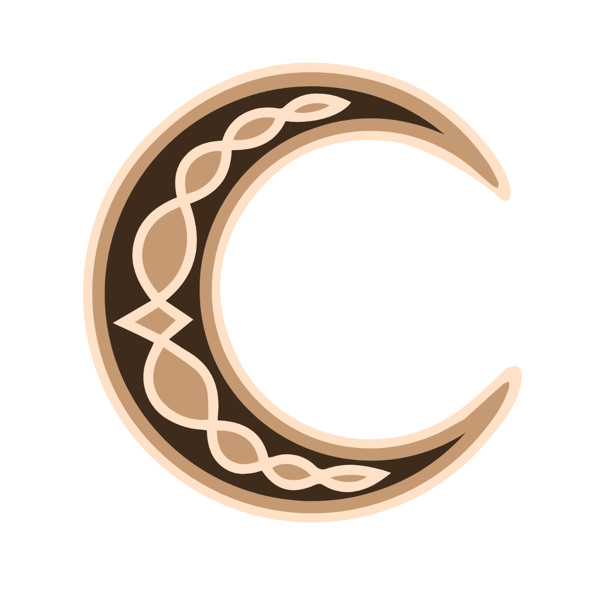 Celtic Moon Clipart Template