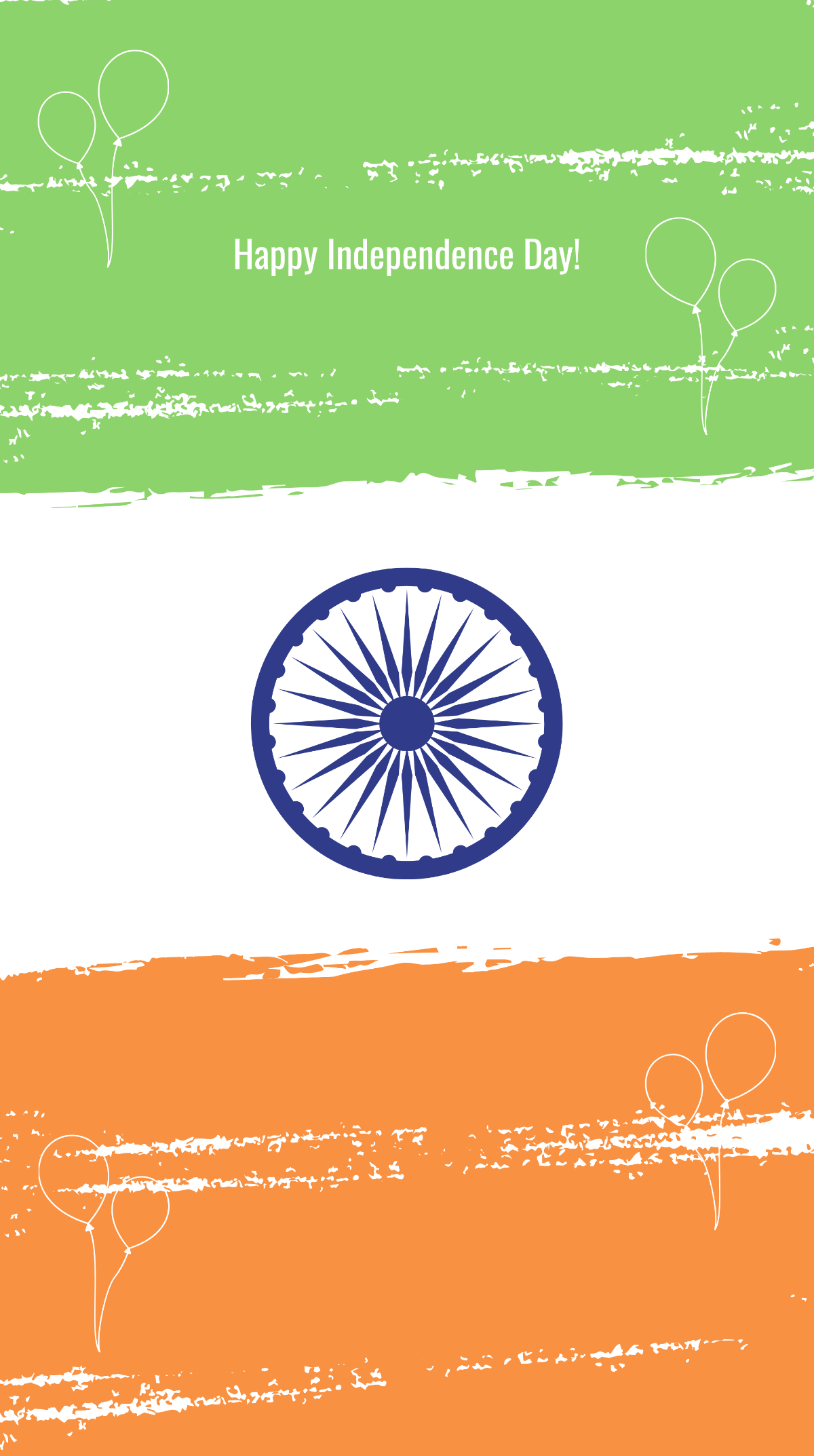 India Independence Day Iphone Wallpaper Template