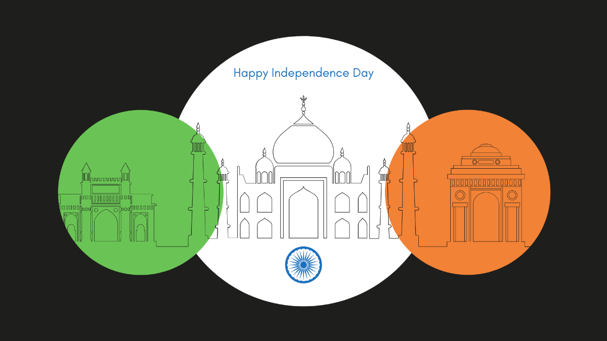 India Independence Day Desktop Wallpaper Template