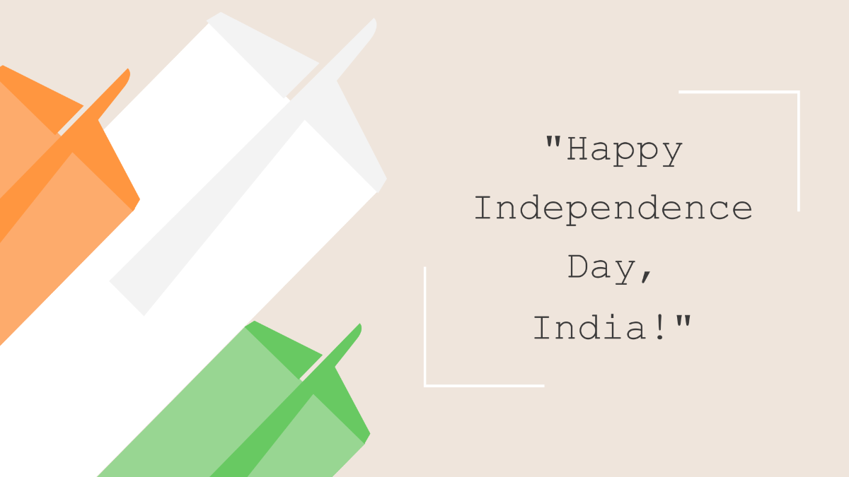India Independence Day Quote Wallpaper Template