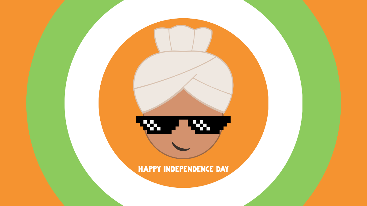 Funny India Independence Day Wallpaper Template