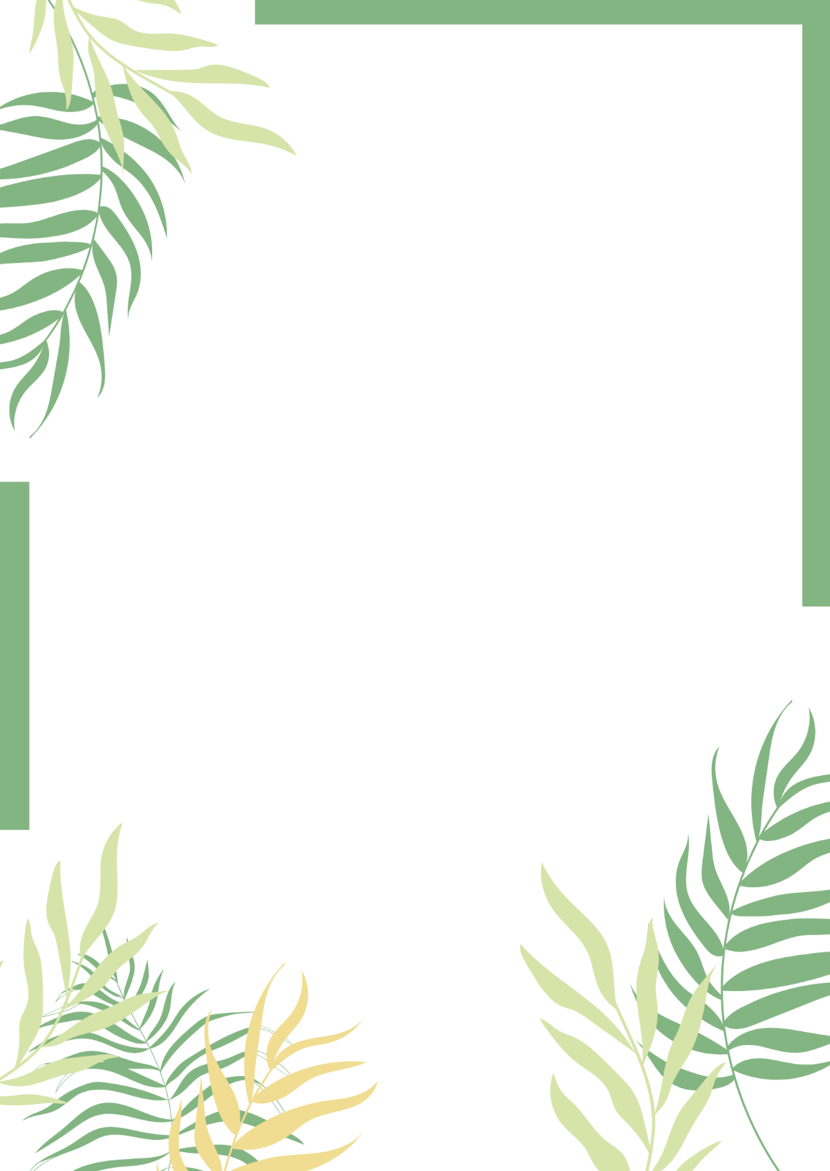 Green Page Border Template