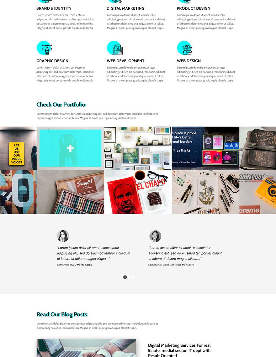 Branding Consultant PSD Landing Page Template