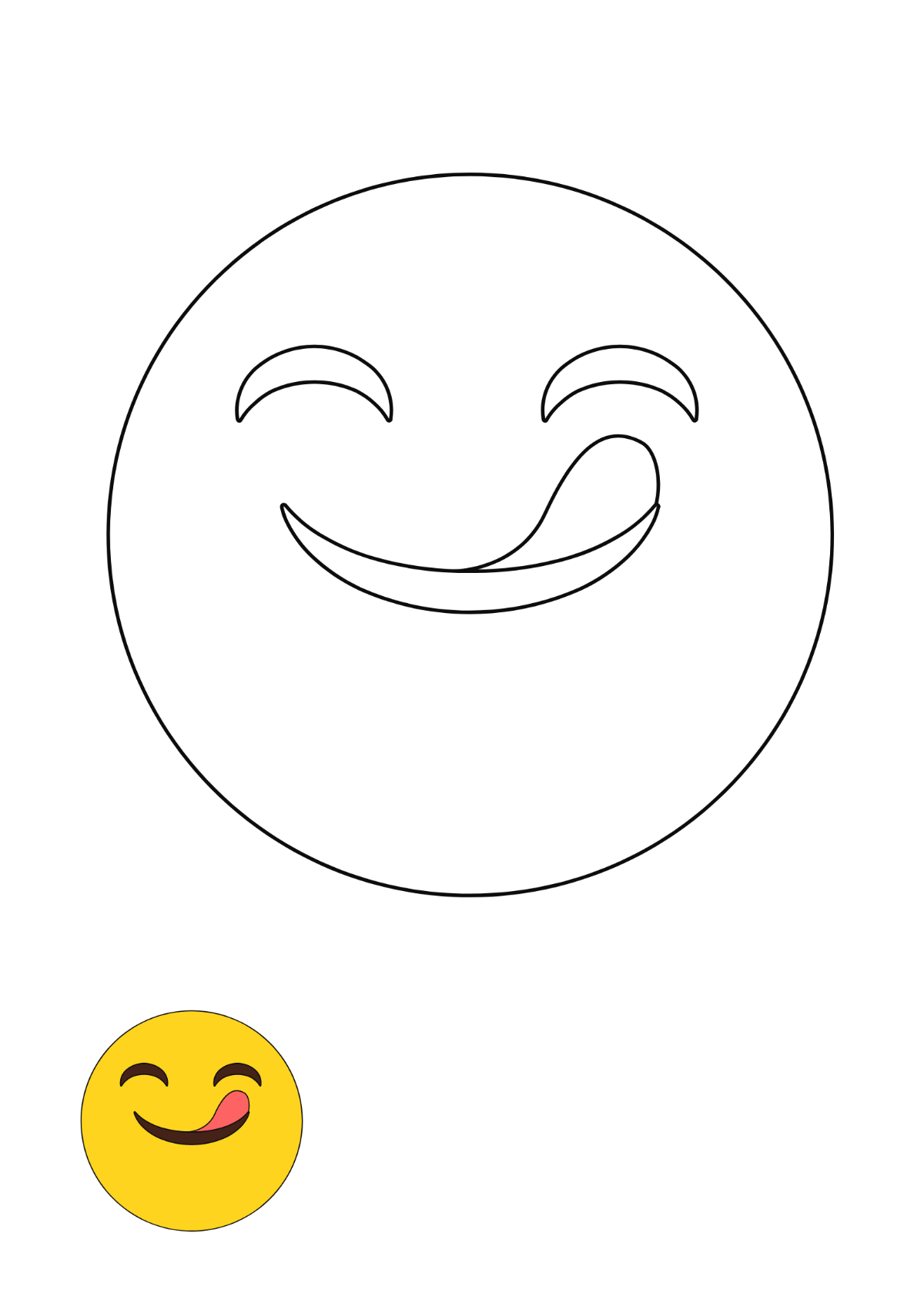 Yummy Smiley coloring page Template
