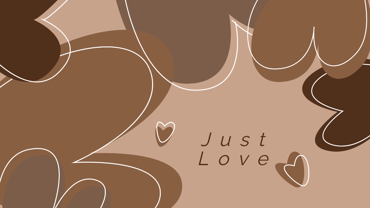 Free Brown Heart Wallpaper Template