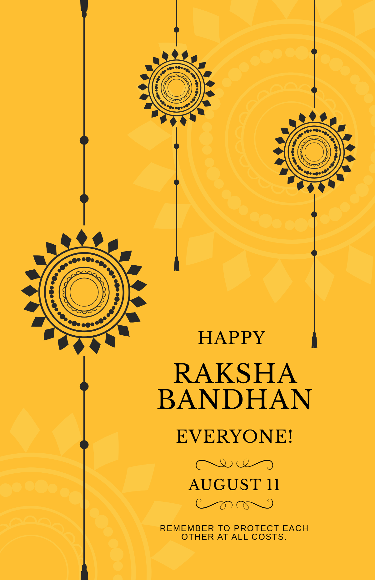Happy Raksha Bandhan Poster Template