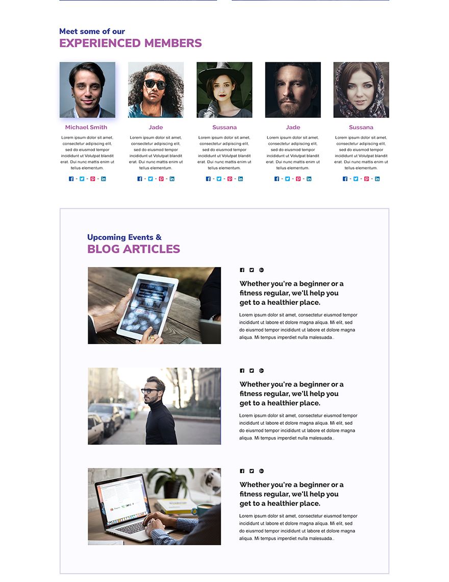 Business Networking PSD Landing Page Template