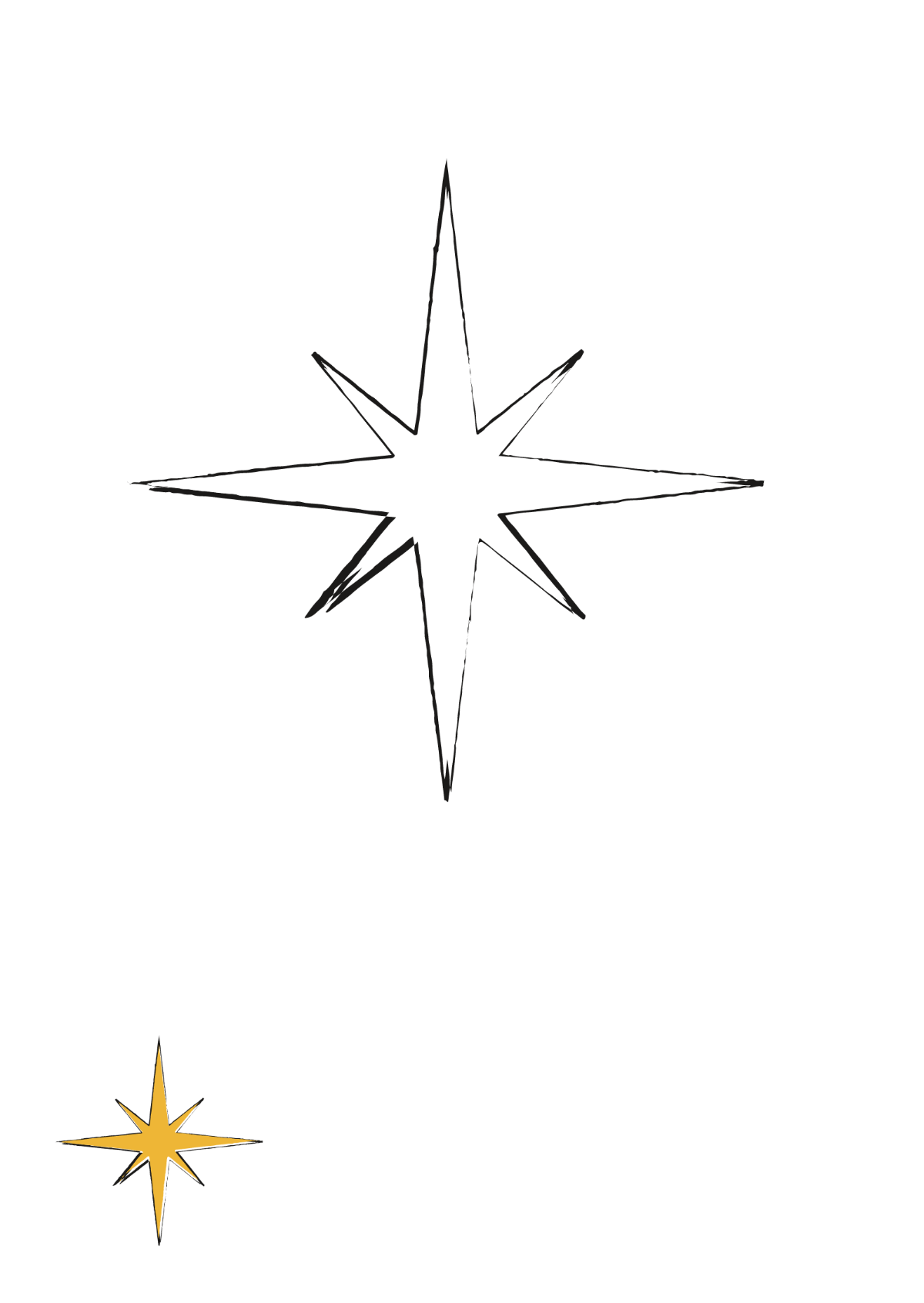 Single Sparkle Coloring Page Template