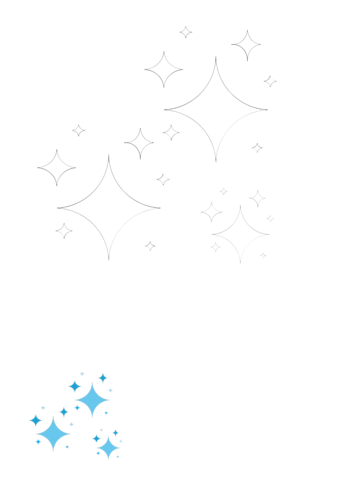 Clear Sparkle Coloring Page Template