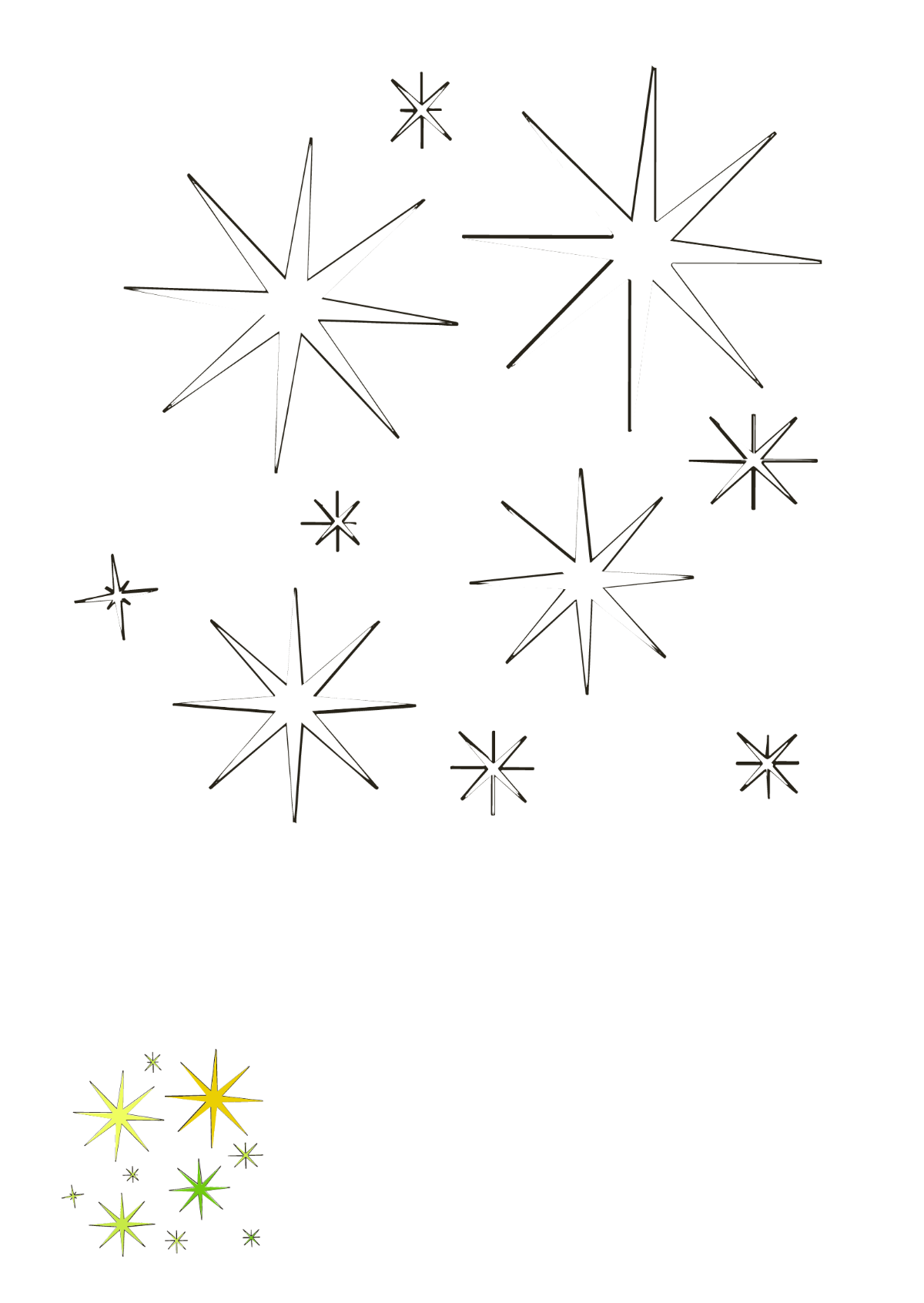 Twinkle Coloring Page Template
