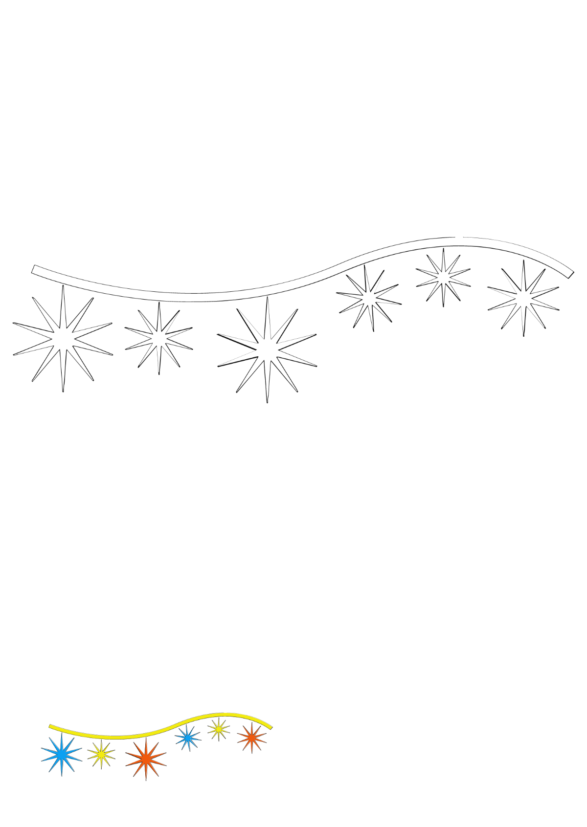 Free Bling Sparkle Coloring Page Template